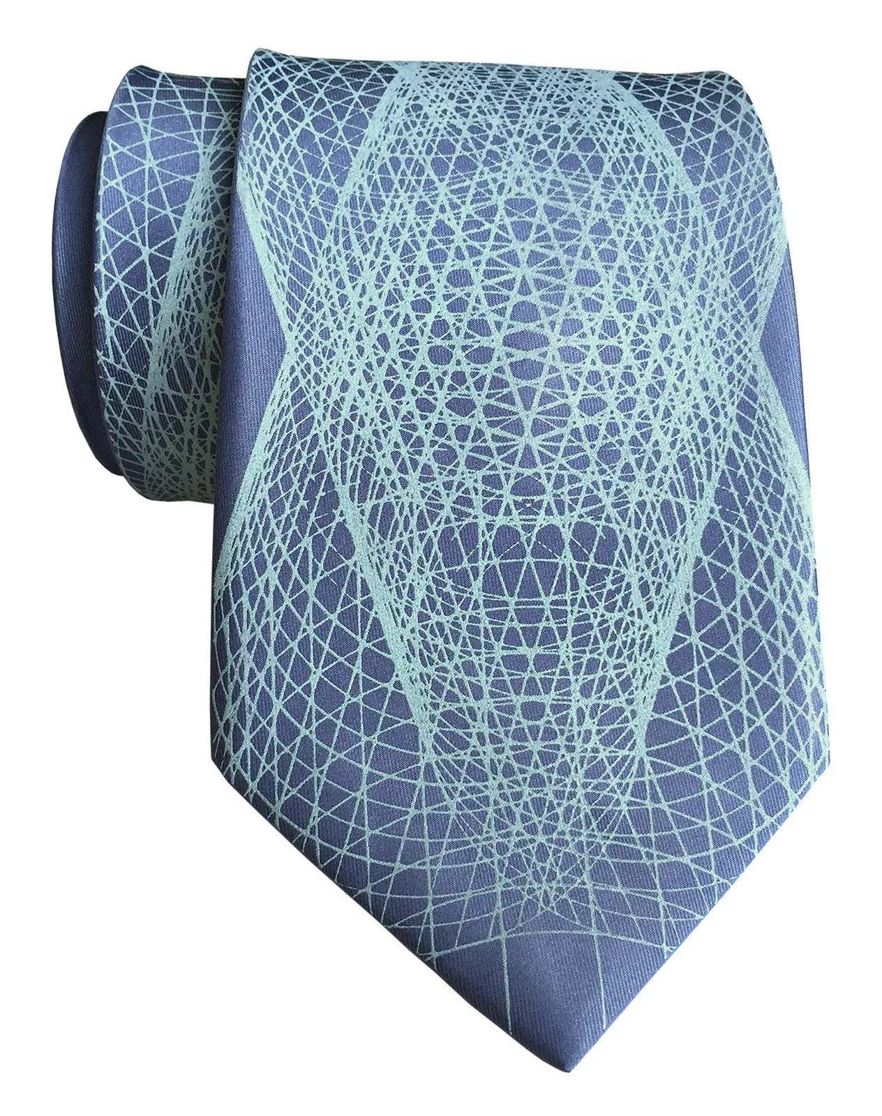 Wormhole Silk Necktie. Geometric Op Art Print Tie